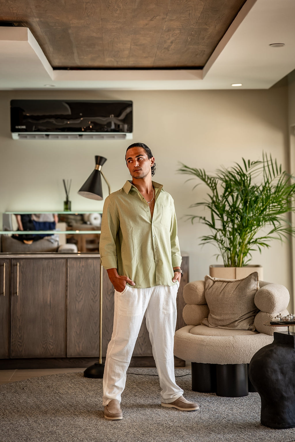 Old Money – Ensemble en Lin (Manches Longues)